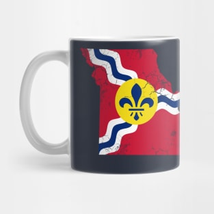 St Louis Flag Missouri Map Mug